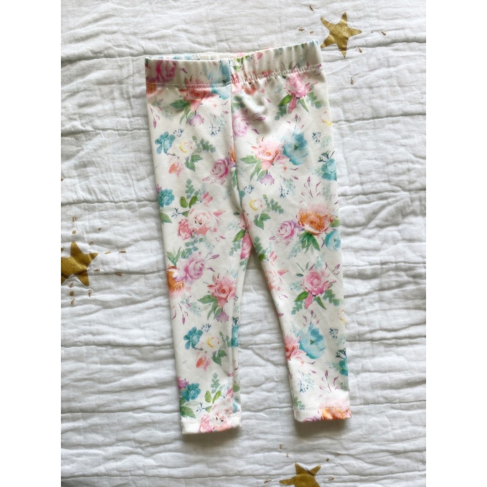 3-6M Stretchy Floral Leggings